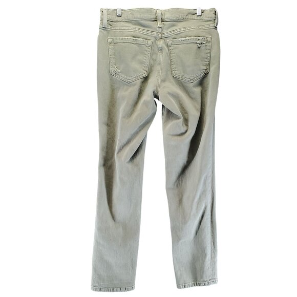 Loft Jeans Womens 27 Green Boyfriend Distressed Cotton Blend Denim Button Fly - Picture 12 of 13